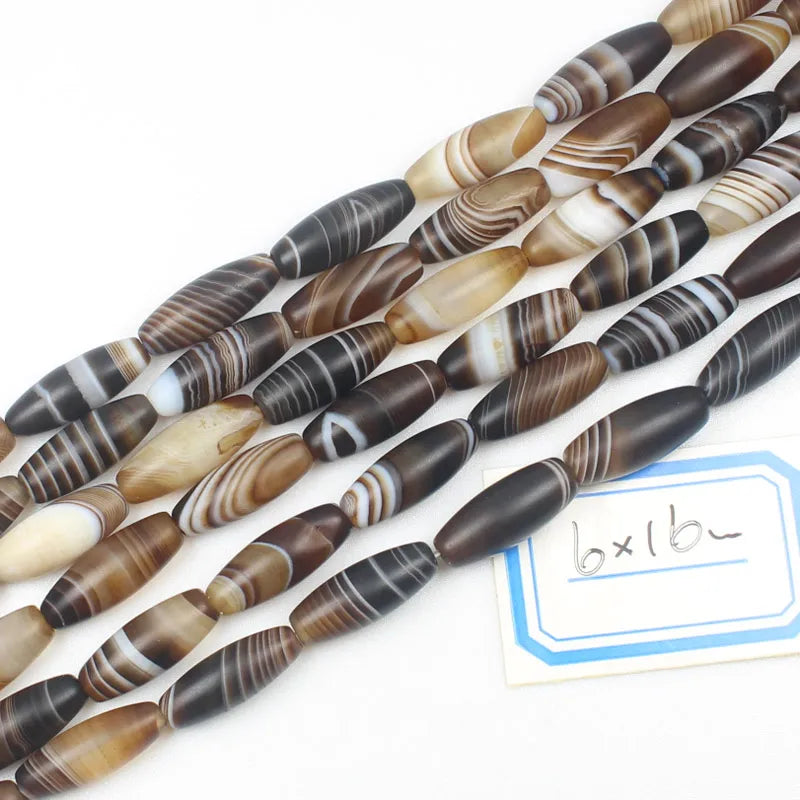 Multi-Size Natural Botswana Onyx Agate Stone Oval beads 15", For DIY Necklace Bracelat Jewelry Making !