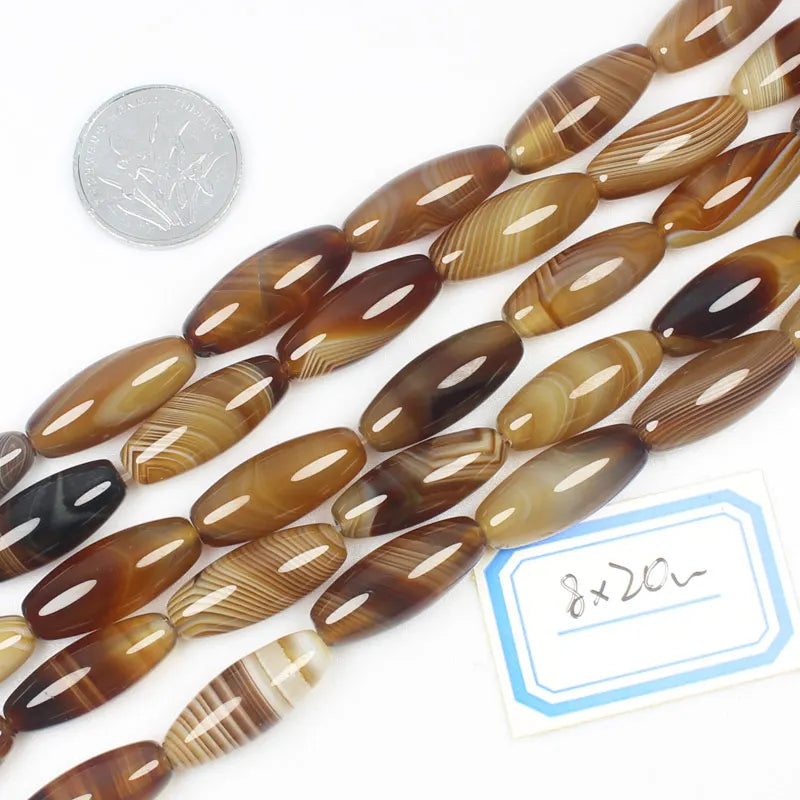 Multi-Size Natural Botswana Onyx Agate Stone Oval beads 15", For DIY Necklace Bracelat Jewelry Making !