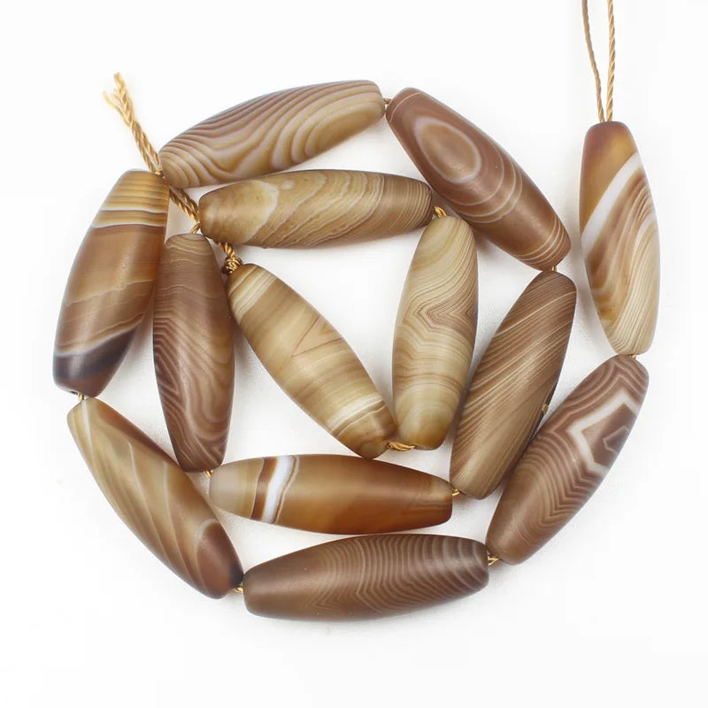 Multi-Size Natural Botswana Onyx Agate Stone Oval beads 15", For DIY Necklace Bracelat Jewelry Making !