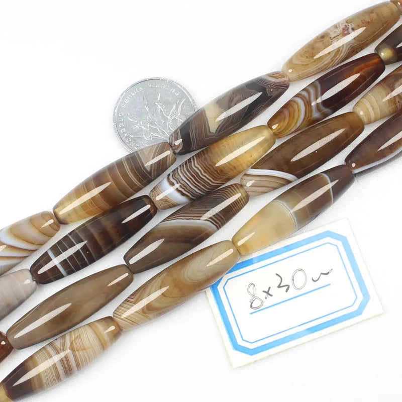 Multi-Size Natural Botswana Onyx Agate Stone Oval beads 15", For DIY Necklace Bracelat Jewelry Making !