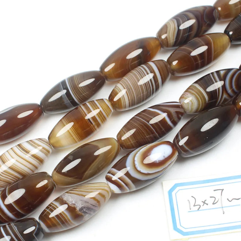Multi-Size Natural Botswana Onyx Agate Stone Oval beads 15", For DIY Necklace Bracelat Jewelry Making !