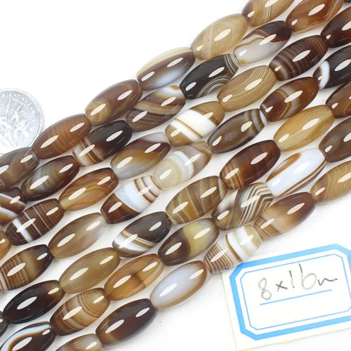 Multi-Size Natural Botswana Onyx Agate Stone Oval beads 15", For DIY Necklace Bracelat Jewelry Making !