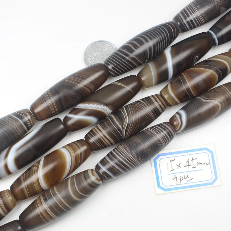 Multi-Size Natural Botswana Onyx Agate Stone Oval beads 15", For DIY Necklace Bracelat Jewelry Making !