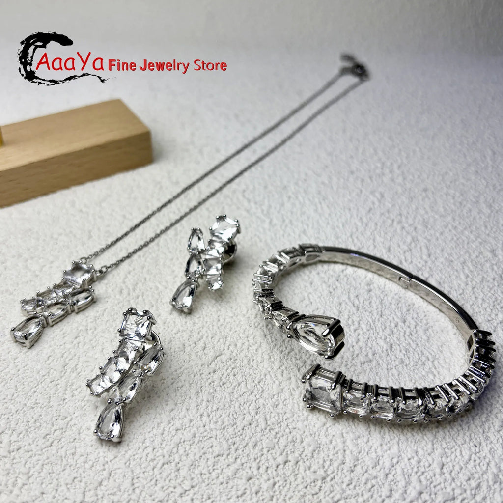 Charms Pearl Necklace Original 2025 New Fine Jewelry Set Love Pearl Earring Bracelet for Women Party Jewelry Accessories Gift